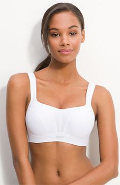 Panache Underwire Sports Bra $68 Sports Bra With Light Support And T-back, Sporty Sports Bra With Tank Straps, Fitted Underwire Sports Bra With Straps, Sporty Contoured Sports Bra With Built-in Bra, Wide Straps Sports Bra For Training, Padded Fitted Sports Bra For Sports Events, Sports Underwire Bra Fitted, Fitted Nylon Sports Bra With Padded Cups, White Underwire Stretch Sports Bra