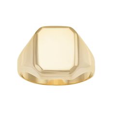 Featuring a distinctive rectangular shape, and an eye-catching shine, this 14k gold signet ring completes your polished look. RING DETAILS Width: 15.88 mm Metal: 14k gold Finish: polished Packaging: boxed Size: 6. Color: Yellow. Gender: female. Age Group: adult. 14k Gold Signet Ring, Gold Tips, Gold Bullion, Gold Signet Ring, Right Hand Rings, Gold Price, Polished Look, Signet Ring, Womens Jewelry Rings