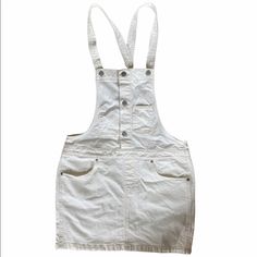 Levi’s, Size S. White/Cream, Mini Overall Dress, Adjustable Straps. Brand New Without Tags, Never Worn. Fits Like A S/M. No Trades. Levi's Dresses For Spring Day Out, Levi's Spring Dresses For Day Out, Levi's Sleeveless Dress For Spring, White Mini Length Suspender Dress, Cream Overall Dress, Levi's Sleeveless Summer Dress, Levi's Mini Summer Dress, Levi's Summer Mini Dress, Levi's Sleeveless Spring Dress