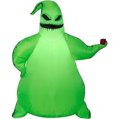 an inflatable green ghost costume is shown