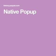 a purple background with the words native popup written in white on top of it