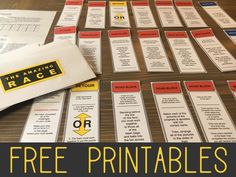 free printables for race tickets on a table with the words, racing races