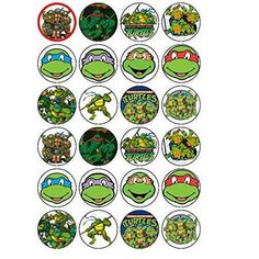 the teenage mutant stickers are arranged in different shapes and sizes, including tmnt turtles