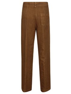 ASPESI brown women`s suit, consisting of a crew-neck shirt and compact flamed linen trousers dyed in garment. Unlined model. The garment is completed with a practical front buttoning and three patch pockets, two on the sides and one on the chest. Regular fit.Composition: 100% Li Brown Linen Workwear Bottoms, Brown Linen Straight Leg Pants, Brown Straight Leg Linen Pants, Brown Linen Pants With Relaxed Fit, Brown Relaxed Fit Linen Pants, Classic Brown Linen Pants, Brown Linen Relaxed Fit Pants, Classic Brown Linen Bottoms, Brown Linen Bottoms For Work