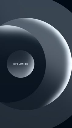 an abstract black and white photo with the word evolution written in it's center