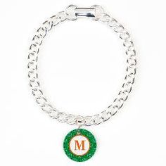 Outfit the entire family (even Fido) for St Paddy's Day with my custom monogram design "Irish Shamrock" showcased on this trendy charm bracelet. Matching organic apparel and eco-friendly decor and accessories available in my online store, Zarya Parx Studio Custom Designs