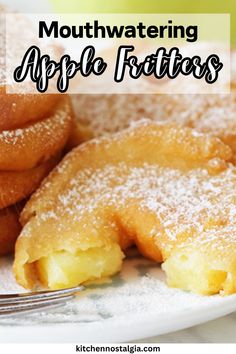 Craving for a nostalgic dessert? Learn how to make easy homemade Apple Fritters from scratch! These delightful "doughnuts" are actually apple rings dipped in a pancake-like batter and quickly fried to perfection. Best served warm, dusted with powdered sugar and cinnamon while their coating still has that irresistible crunch. Not only are they a delightful dessert, but they make a delicious breakfast treat too! Simple Quiche, Homemade Apple Fritters, Kitchen Nostalgia, Homemade Crepes, Apple Rings, High Protein Smoothies