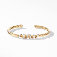 David Yurman Bracelet, Diamond Pendants Designs, Station Bracelet, Cable Bracelets, Daily Jewelry, Jewelry Lookbook, Gold Threads, Girly Jewelry, Bangles Jewelry