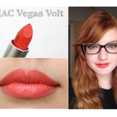 Mac Vegas Volt Lipstick, Warm Spring Makeup, Paintbox Spring, Mac Vegas Volt, Spring Celebrities, Spring Lip Colors, Spring Lipstick, Mac Lipstick Colors