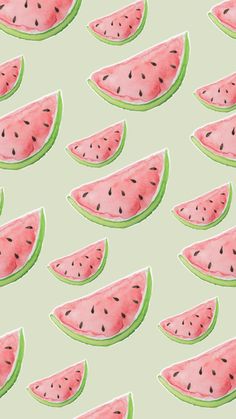 watermelon slices on a green background