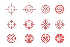 red target icons on white background