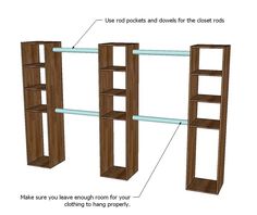 the diagram shows how to build shelves for bookshelves and shelving units with glass shelves