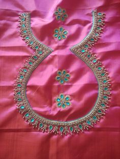 Pot Neck Maggam Work Designs, Pot Neck Blouse Designs Back, Pot Neck Aari Work Designs, Pot Neck Aari Work Blouse, Magam Work Designs Simple, Latest Bridal Blouse Designs