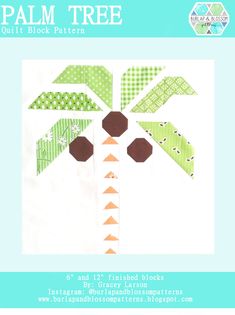 the palm tree quilt block pattern