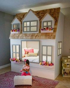 Baby Bunk Beds, Storage Under Staircase, Staircase Slide, Unique Bunk Beds, Pole Room, Bed Loft, Playhouse Bed, Diy Necklace Display