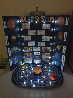 a solar system made out of magnets and lights