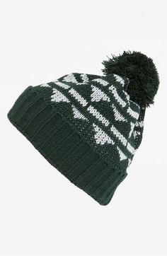 New Markdown: Topman Pattern Beanie #Nordstrom #NSale Boy Presents, Beanies Fashion, Mens Beanies, Black Halo Dress, Men's Beanies, Bobble Hat, Knit Cap