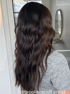 Wavy Dark Brown Hair Aesthetic, Light Brunette Hair, Brown Hair With Caramel Highlights, Light Brunette, Highlights Brown Hair, Brunette Hair, Dream Hair, Hair Highlights