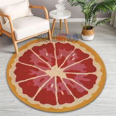 Grapefruit Rug, Kitchen Round Mat, Fruit Carpet, Dining Room Decor, Cooking Mat ATTENTION: There may have been a 5% size tolerance of the rugs due to the edge stitching of the tailor. The stitching process is 100% hand-made and the skill of the tailor affects the measurement of the carpet. Also, there may have been a little color tone difference between the listed and the received item because of the screened color depends on the monitor of the device. For example, the color screened by computer monitor and phone can be changed according to the technology of the device. PLEASE NOTE THAT: We offer buyers 2 different "Rug Quality" named as "Fabric Quality" and "Soft Quality". These two rug qualities have different features such as thickness, weight, surface, softness and so, budget. The comp Grapefruit Rug, Edge Stitching, Arcade Cabinet, Carpet Dining Room, Retro Arcade, Wedding Gift Baskets, Edge Stitch, Robot Vacuum Cleaner, Color Tone