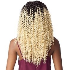 Sensationnel Synthetic Lulutress Crochet Braids 3X WATER WAVE 14"COLOR SHOWN ON MODEL: T2/613MATERIAL: Synthetic Hair TYPE: Crochet Braids - Multi Pack LENGTH: 14/14/14 Inch HEAT SAFE: DESCRIPTION: 3X BOHEMIAN Lulutress has a soft texture and long lasting curls that is easy to style/maintain. Types Of Braids, Lace Braid, Long Lasting Curls, Remy Hair Weave, Remy Human Hair Wigs, Human Braiding Hair, Braids For Kids, Half Wigs, Water Waves