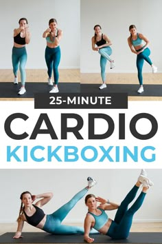 the 25 - minute cardio kickboxing workout is great for beginners to do