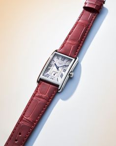 Find LONGINES Dolce Vita Watch, 23mm X 37mm on Editorialist. Striking the perfect balance of timeless design and modern style, the Longines Dolce Vita is an homage to the sweetness of life and all that the luxury of time has to offer. Elegant Red Watch Accessories With Subdials, Elegant White Gold Watch With Leather Strap, Timeless Red Watch With Rectangular Dial, Timeless Red Watches With Rectangular Dial, Luxury Red Watch With Rectangular Dial, Elegant Red Watch With Rectangular Dial, Elegant White Gold Watch Bands With Rectangular Dial, Luxury Everyday Watches With Polished Finish And Rectangular Dial, Everyday Luxury White Gold Watches With Rectangular Dial