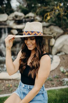 Our Billie Straw Panama is the perfect addition to your summer wardrobe. Stunning, classic, chic - everything you've ever wanted in a hat. Featuring tonal lining and blue multi color trim detail.. Molded crown and hand woven straw. -Rancher style hat with a chill & casual vibe-Brim is flexible but holds its shape-Coordinating ribbon band-Pinched top-Great quality-- will last forever-This color actually goes with everything effortlessly-A fabulous hat for spring/summer - Adjustable inner velcro s Structured Crown Summer Hat For Vacation, Summer Vacation Hats With Structured Crown, Summer Vacation Straw Hat With Structured Crown, Beige Straw Hat With Structured Crown For Summer, Beige Structured Crown Straw Hat For Summer, Structured Crown Panama Hat For Spring Vacation, Structured Crown Toquilla Straw Panama Hat For Summer, Summer Straw Hat With Structured Crown In Beige, Summer Panama Hat With Structured Crown In Toquilla Straw