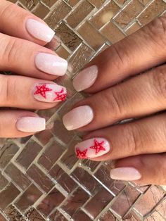 32 Gorgeous Summer Nail Design Ideas 2024... Red Summer Nails, Summer Nails 2024, Cruise Nails, Beach Nail, May Nails, Square Nail Designs, Simple Gel Nails, Cute Gel Nails