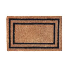 a brown door mat with black border