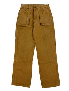 "Vintage Dickies Workwear Carpenter Pants  - Waist: 32\" Inseam: 31\" Flaws: Slight Distressing - Website: https://markhamvtg.com/ Instagram: @Markham.vtg - Please remember most, if not all of our items are vintage and used. Therefore it will naturally have some wear and tear. Refer to photos for any flaws. If you have any additional questions, send me a message! NO RETURNS OR REFUNDS!" Retro Fall Pants With Cargo Pockets, Retro Cargo Pants For Fall, Retro Cotton Cargo Pants For Fall, Retro Straight Leg Pants With Pockets, Retro Cotton Cargo Pants With Pockets, Vintage Jeans With Side Pockets In Relaxed Fit, Retro Straight Leg Bottoms With Side Pockets, Vintage Cargo Trousers For Fall, Retro Straight Leg Bottoms With Cargo Pockets