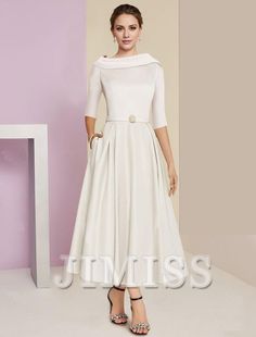 A-Line Mother of the Bride Dress Wedding Guest Elegant Vintage Jewelry – JiMiss Dresses