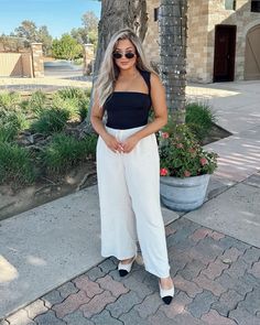 Fall winery outfit inspo. Wearing a large in the bottoms (the run big) and a medium in the top.   Follow my shop @bynicolemaddie on the @shop.LTK app to shop this post and get my exclusive app-only content!  #liketkit #LTKSeasonal #LTKMidsize #LTKStyleTip @shop.ltk Outfit Inspo Midsize, Winery Outfit, Wineries Outfit, Fall Street Style, The Run, Casual Dinner Outfit, Linen Pants