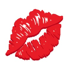 a red lipstick smudged in the shape of a kiss