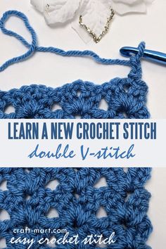 the crochet stitch is being worked on to make a new crochet stitch