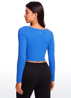 Butterluxe collection features super soft and stretchy high-quality fabric. Double-lined, no see-through. Sexy long sleeve crop tops with square neck for showing off your flattering figure. Ideal for daily wear. Feature & Fitting: 
 Butterluxe collection 
 Design for daily wear 
 Square neck 
 Double layer in the front and back 
 Fabric: 
 Extremely Soft, luxurious comfort and lightweight 
 Ultra stretchy, very gentle compression. 
 Brushed, 4-Way stretch 
 81% Polyamide, 19% Lycra 
 SKU : R Elastane Long Sleeve Crop Top, Long Sleeve Elastane Crop Top, Fitted Long Sleeve Elastane Crop Top, Long Sleeve Stretch Crop Top With Thumbholes, Stretch Cropped Long Sleeve Top With Thumbholes, Versatile Long Sleeve Fitted Crop Top, Fitted Long Sleeve Crop Top, Stretch Long Sleeve Crop Top With Thumbholes, Stretch Long Sleeve Trendy Crop Top