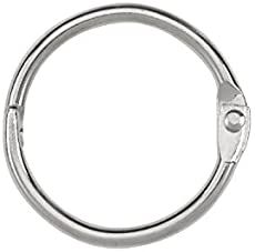 an open metal ring on a white background