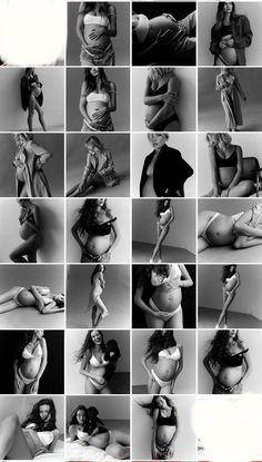 many different pictures of women in black and white