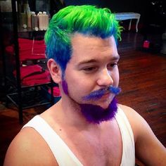 Beard Dye, Rave Hair, Colour Hair, Edgy Haircuts