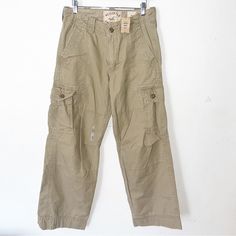 New With Tags Waist-15” Rise-9” Inseam-29” Y2k Baggy, Cargo Pants, Hollister, Low Rise, Pant Jumpsuit, Garage, Pants For Women, Cream, Pants