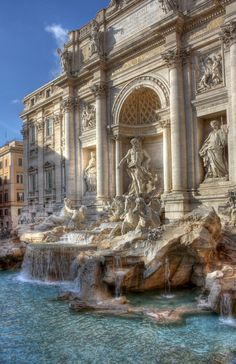 the trezzi fountain in rome, italy is one of the most beautiful places to visit