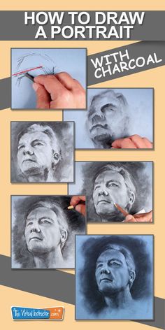 how to draw a portrait with charcoal step - by - step instructions for beginners