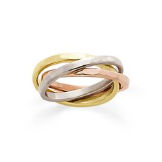 The look of hammered gold in a set of three rings that are linked together, so while they move individually they remain a set. James Avery Heart Ring, James Avery Rings, Horseshoe Ring, James Avery Jewelry, Sunflower Ring, Jewelry Post, Three Rings, James Avery, Hammered Gold