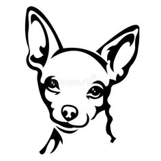 the head of a chihuahua dog royalty illustration