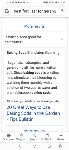 the screenshot shows how to use baking soda