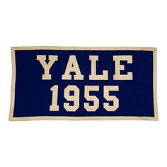 a blue and white patch with the word yyle 1965 on it