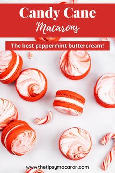 candy cane macarons are the best peppermin buttercream