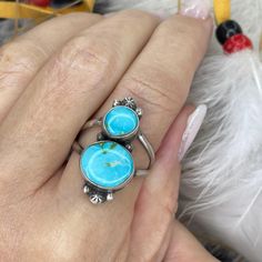 1/2 Price! NAVAJO Native American SONORAN GOLD turquoise Sterling Silver Ring Size 7.5 Ring! Authentic Sonoran Turquoise Handmade Navajo Ring! Great Southwest Style! I love the size of this ring.  It is smaller and comfortable to wear.  Beautiful Sonoran colors.  This ring would look great paired with your Navajo Pearls and your other Native American jewelry.  See pics and video for additional details. Navajo Artist:  Antionette Largo Retail Price:  $225.00 Our Price:  $112.50 Shipping:  FREE IM Navajo Pearls, Navajo Rings, Native American Turquoise, Southwest Style, Jewelry Show, American Jewelry, Native American Jewelry, Turquoise Sterling Silver, Rings Statement