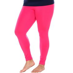 Pair these leggings from White Mark with an oversized T-shirt or shirt dress to stay warm and complete your look. These soft leggings present a flattering silhouette. Size: s. Color: fuchsia. Gender: female. Age Group: adult. Pattern: Solid. Material: Polyester. Pink Footless Tights, Pink Full-length Tights, Casual Pink Footless Tights, Pink Elastane Tights, Pink Elastic Footless Bottoms, Pink Full Length Tights, Pink Tight Full-length Tights, Pink High Stretch Full Length Leggings, High Stretch Pink Elastane Tights