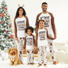 Product Introduction: Celebrate the festive season with your loved ones in our Christmas Pancake and Candy Cane Printed Family Matching Pajamas. Fabric: Made with 95% Polyester and 5% Spandex. Care Instruction: Machine washable, do not bleach, and low heat iron recommended for daily wear. Key Features: Please add each size separately to your shopping cart *Includes 1 set (1 top and 1 bottom set, or 1 jumpsuit) per size selection. * Christmas Pancake and Candy Cane prints * Soft and stretchy fabric * Round neck and regular fit * Casual style perfect for family outings * Length: Moderate. Size: Dad: M.  Color: Brown.  Gender: male.  Age Group: infant. Gingerbread Man Pattern, Christmas Pajamas Family, Cookie Baking Crew, Cute Gingerbread Man, Family Matching Pajamas, Christmas Pj, Matching Pajama, Matching Christmas Pajamas, Holiday Attire