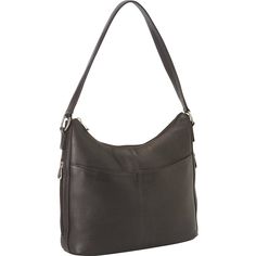 "The Bella Hobo Bag from Le Donne Leather elevates any outfit. Choose this classic purse that's handcrafted from soft Colombian Vaquetta leather in an array of colors for a refined look to dress up or down. The main compartment features interior zip and slip pockets plus a full-zip closure. A wealth of exterior zip-, slip- and magnetic-close pockets finish this luxurious hobo bag.   Features: Premium Full-Grain Colombian Vaquetta Leather Handcrafted Antique Hardware Single Strap Zip Closure Exterior Magnetic Snap Pocket Two Vertical Zip Pockets Rear Zip Pocket Interior Zip Pocket Large Interior Slip Pocket Drop Length: 11.5\" Dimensions: 12.75\" x 9.5\" x 2.5\" Weight: 1.8 lbs. Model: LD-9600-R Colors: Black, Tan, Cafe" Shoulder Bag Outfit, Classic Purse, Leather Hobo Handbags, Handbag Outfit, Hobo Shoulder Bag, Trendy Handbags, Black Clothing, Hobo Bags, Autumn Fashion Casual